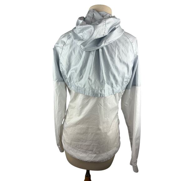 Nike Colorblocked Windrunner Hooded Jacket Pure Platinum White 804947-011 Small - Picture 13 of 16